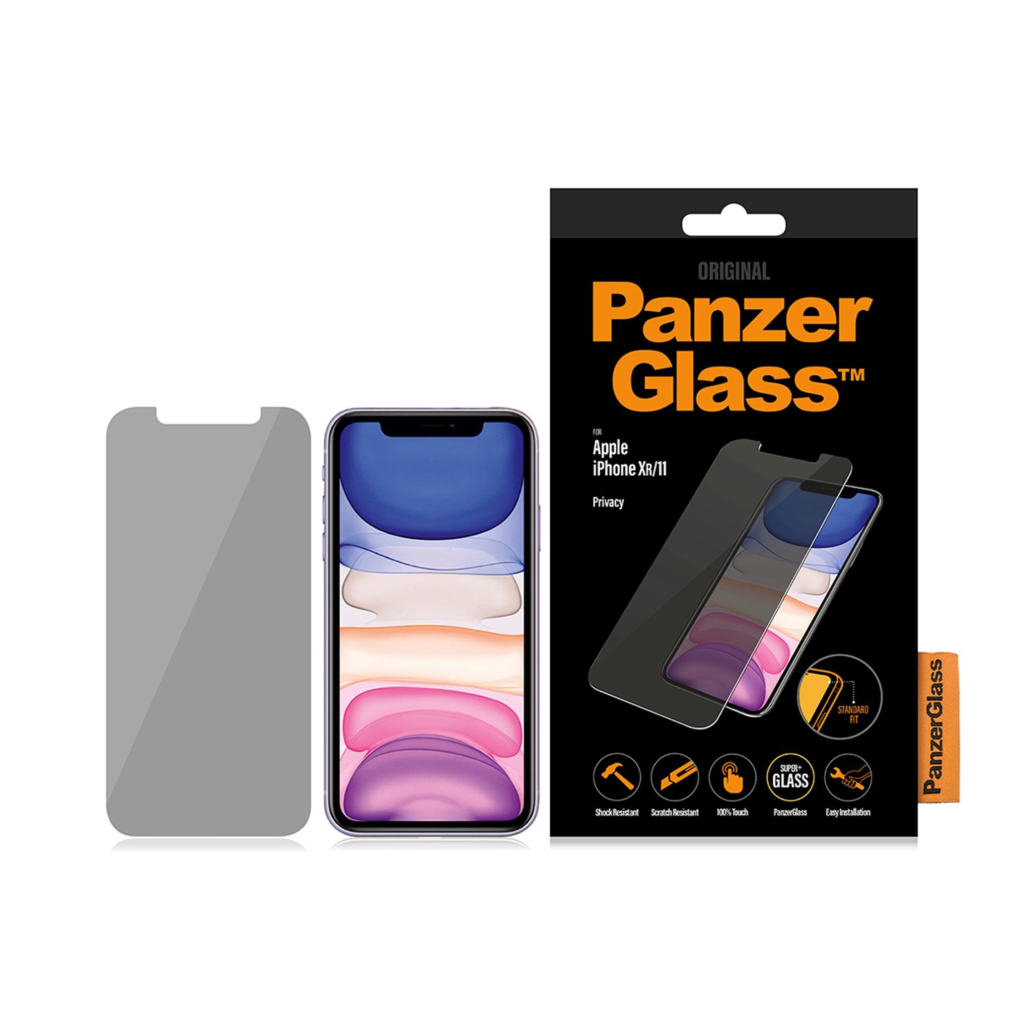 PanzerGlass® Privacy Skærmbeskyttelse iPhone 11 | XR | Standard Fit